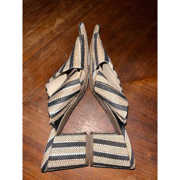 Circus by Sam Edelman  Stevie  Hippie Edgy Preppy Brown Stripe Mule Chunky Heels - Picture 7 of 9